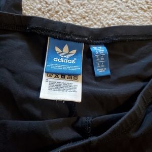 Adidas leggings, size S, black with white emblem.
